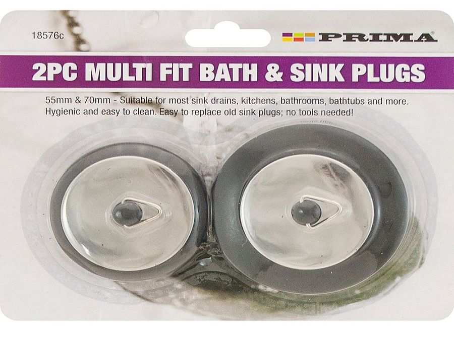 2pc multi fit bath and sink plugs*