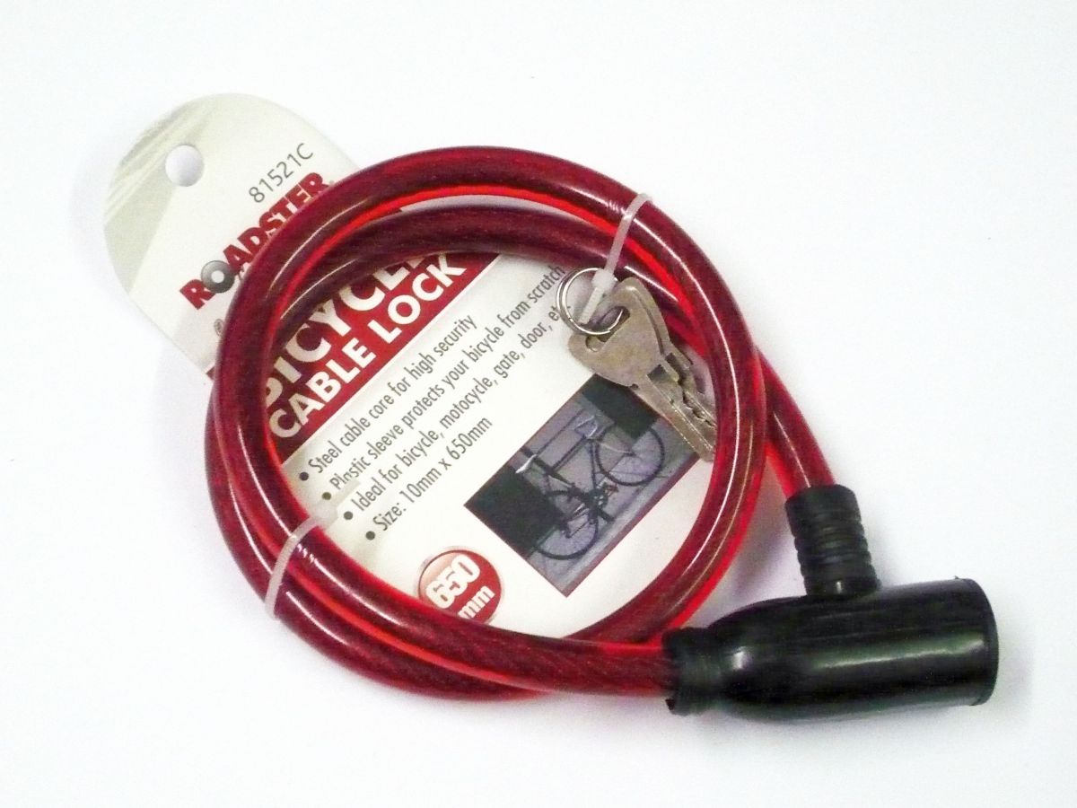 Bicycle lock with 2x keys (10x650mm)*