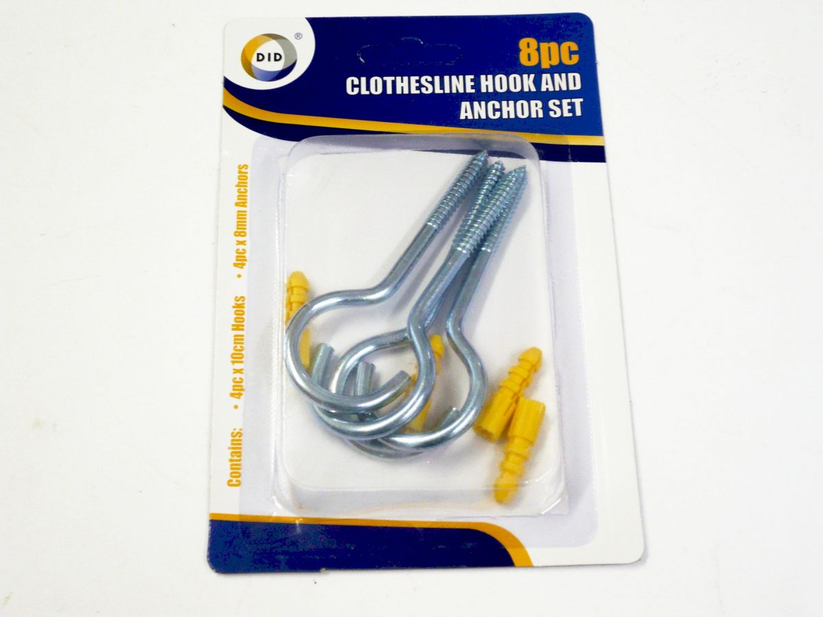 8pc clothesline hook set*