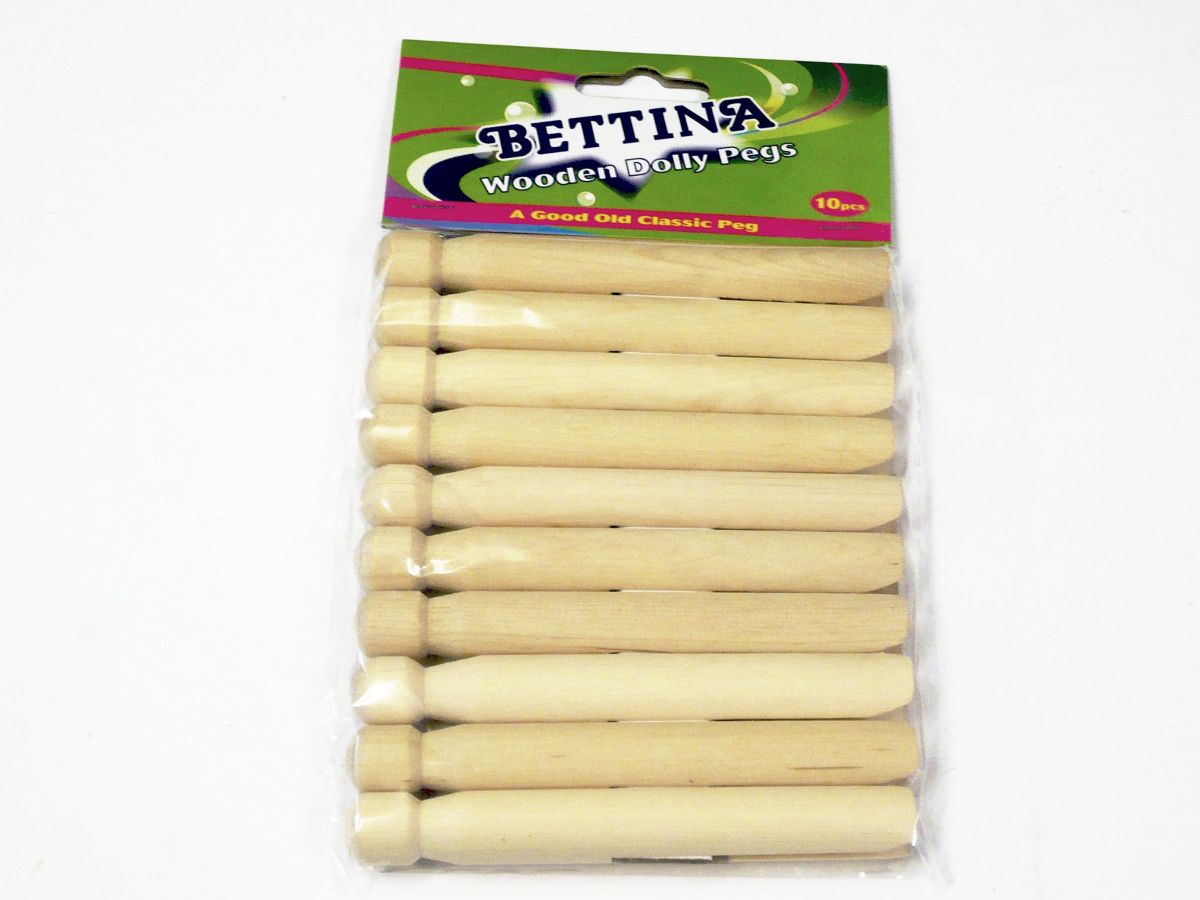 Pkt 10, wooden dolly pegs*