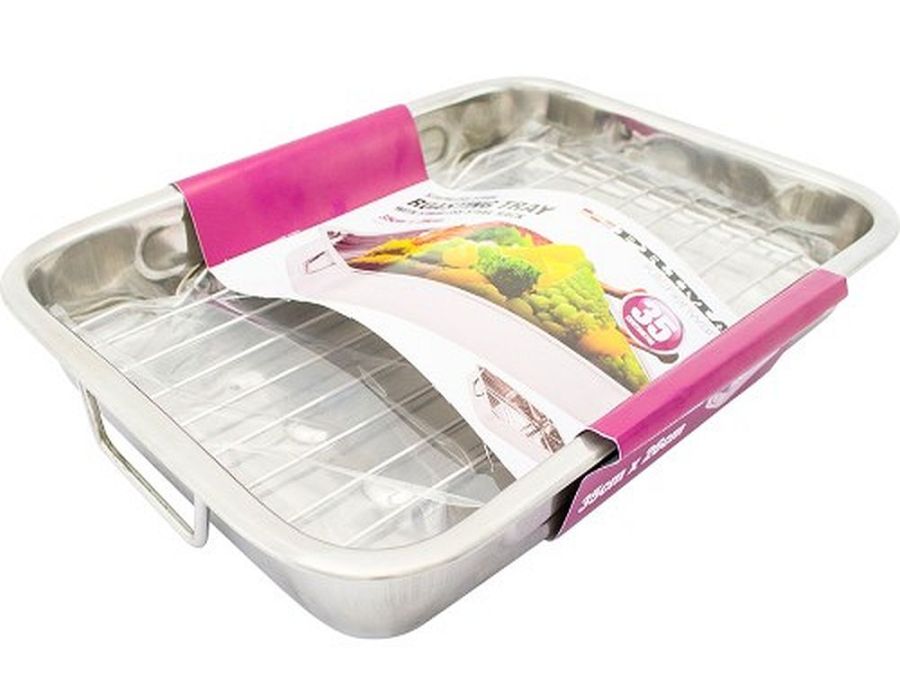 S/steel roasting tin with rack*
(35x26x5cm)