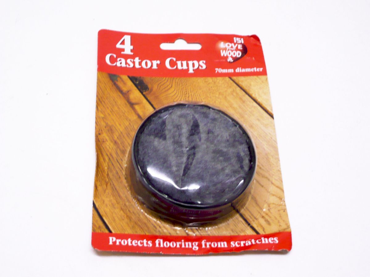 Pack 4, castor cups*