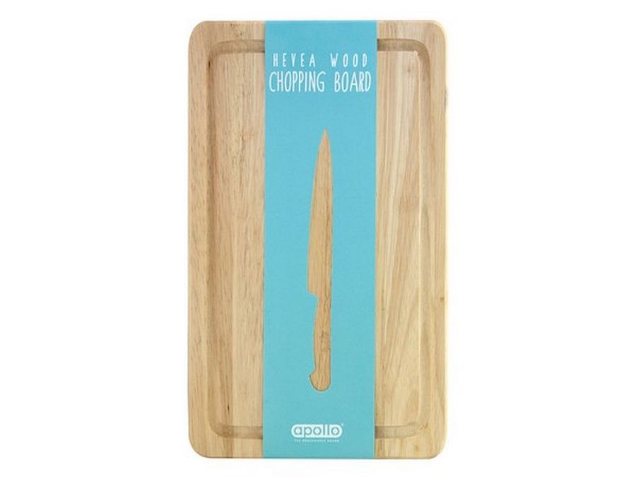 Hevea wood chopping board (30x20cm)