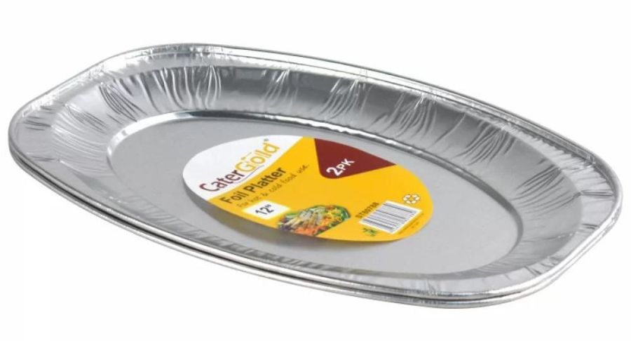 Pack 2, 12" foil platters*