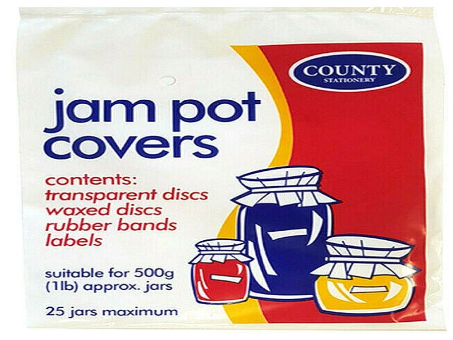 Pack 25, 1lb jam pot covers.