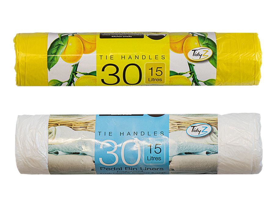 Pkt 30, scented pedal bin liners - 2asstd