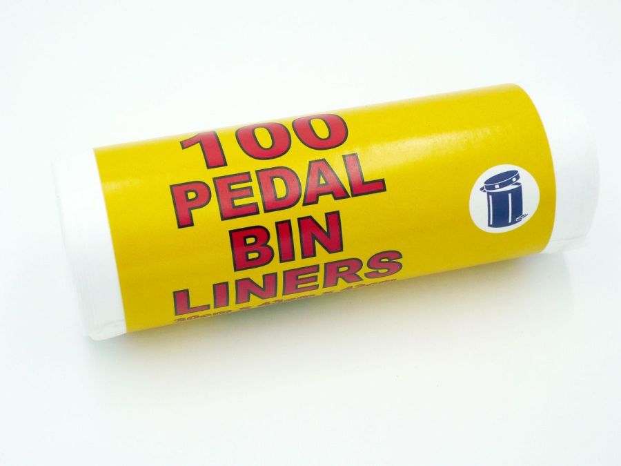 Pack 100, pedal bin liners*
(30x43x43cm)