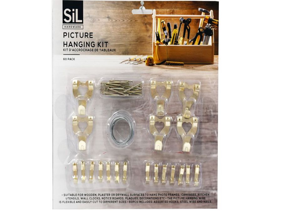 48pc picture hanging kit*