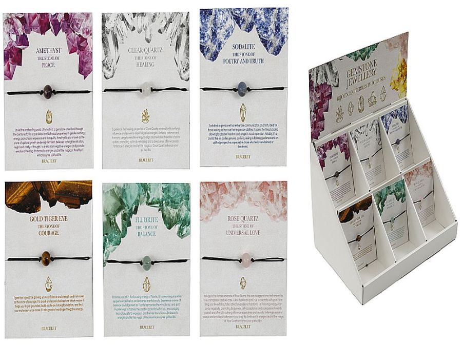 Gemstone bracelets - 6asstd.