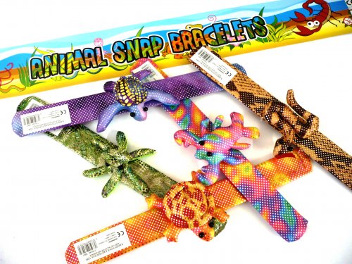 PACK 12, Animal snap-on bracelets
