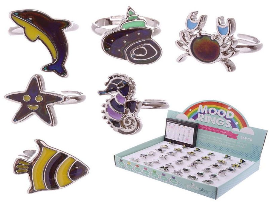 Box 36, sealife mood rings - 6asstd.TYJ90