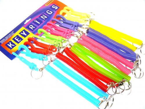 Belt clip keyring on spiral cord.