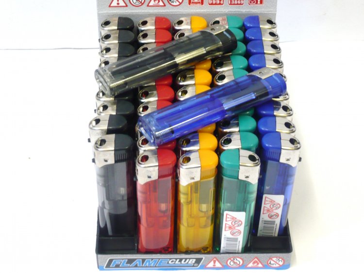 Box 45, transparent colour electronic lighters