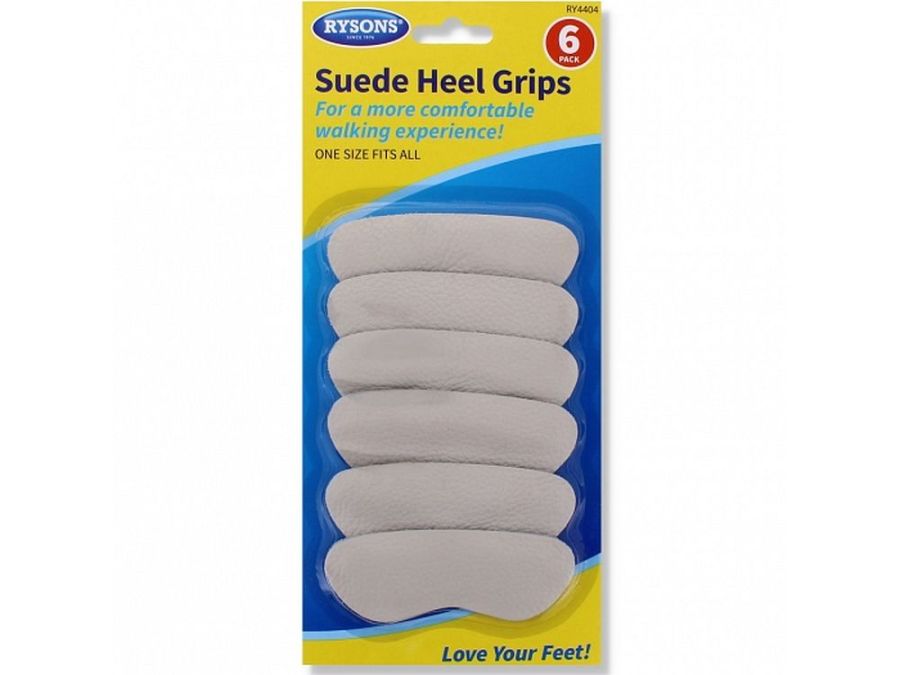 Pack 6, suede heel grips.