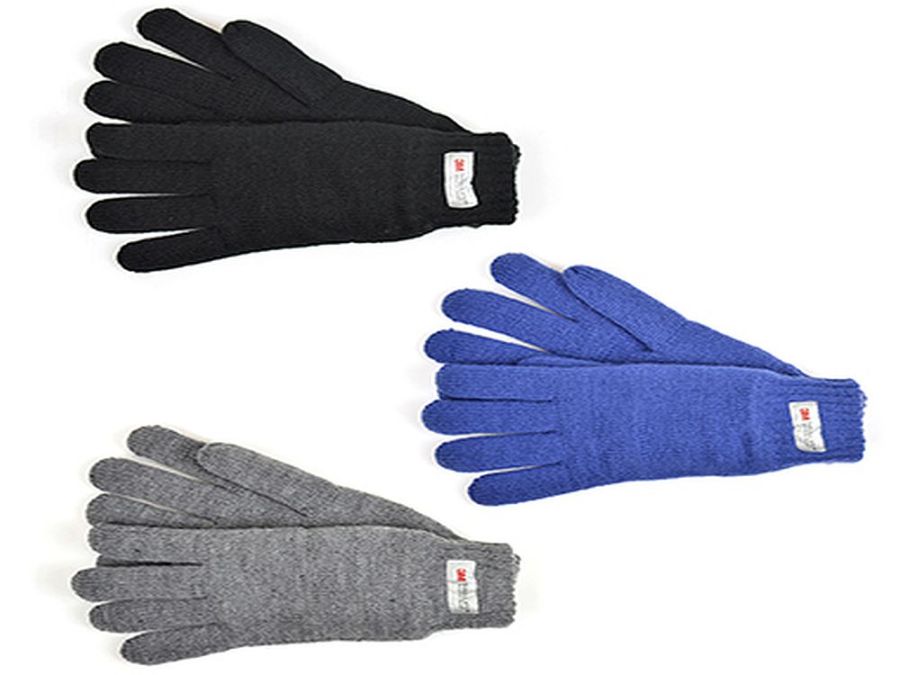 Ladies knitted gloves, 3asstd cols.