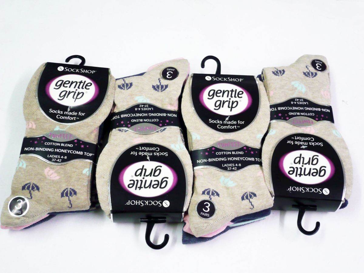 Gentle grip rainy day socks
(3pkt x4)