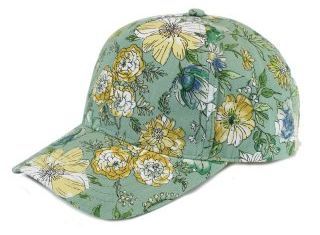 Floral baseball cap.
(green - pink)