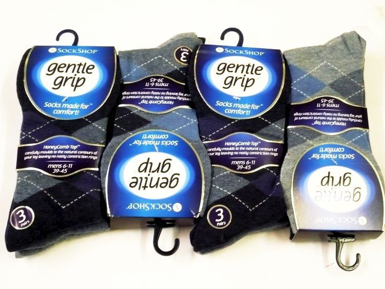 Mens denim argyle socks
(3pkt x4)