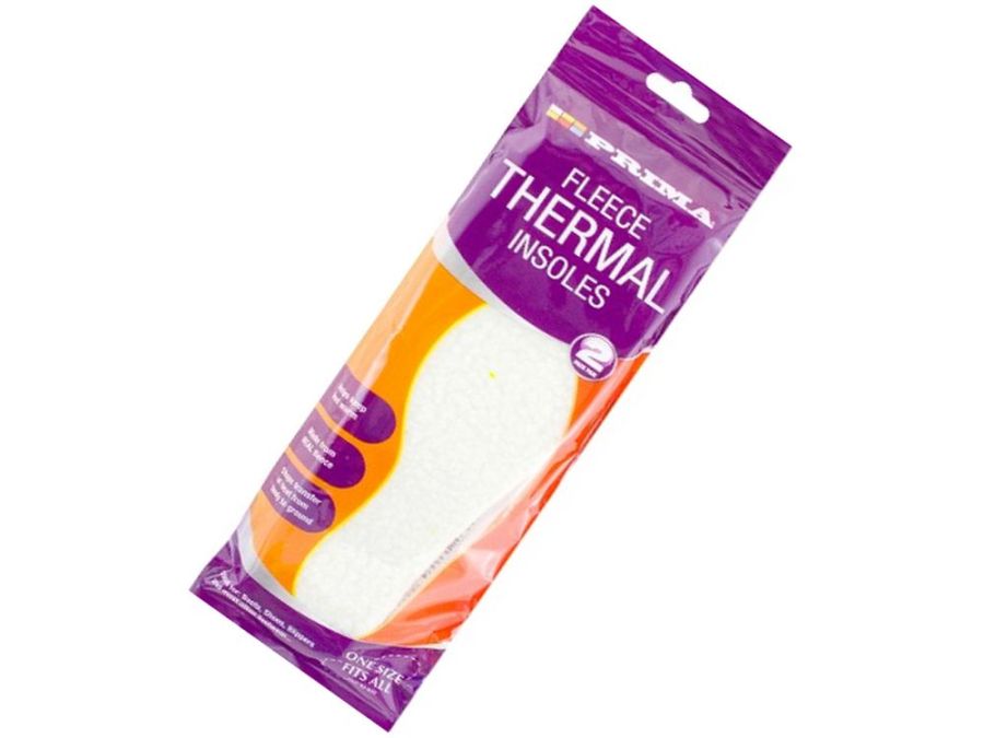2pack pair fleece thermal insoles (one size)*