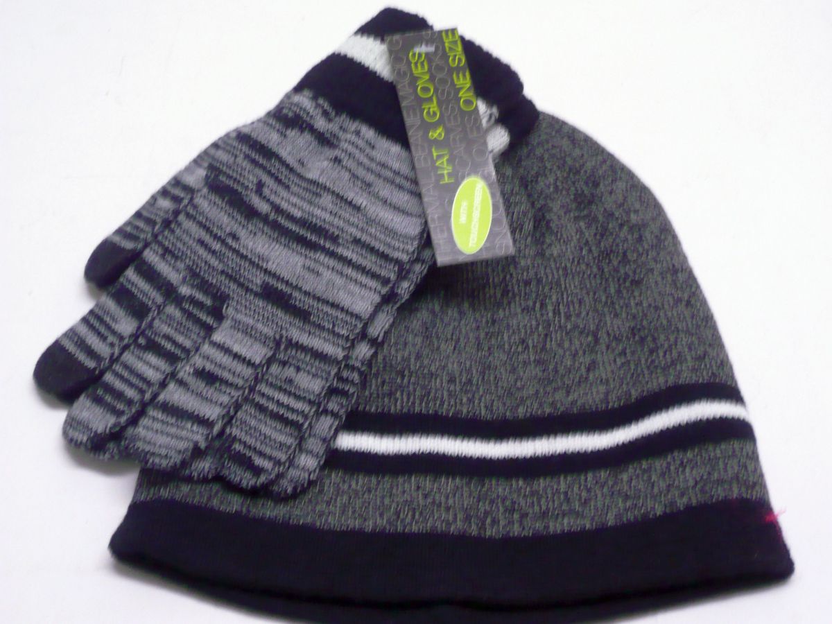 Mens hat and touchscreen glove set*