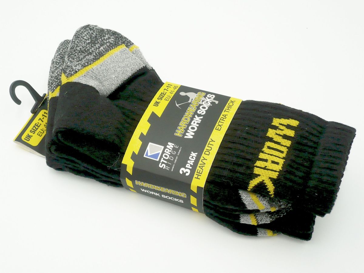 Pkt 3, hardwearing work socks  (7-11)