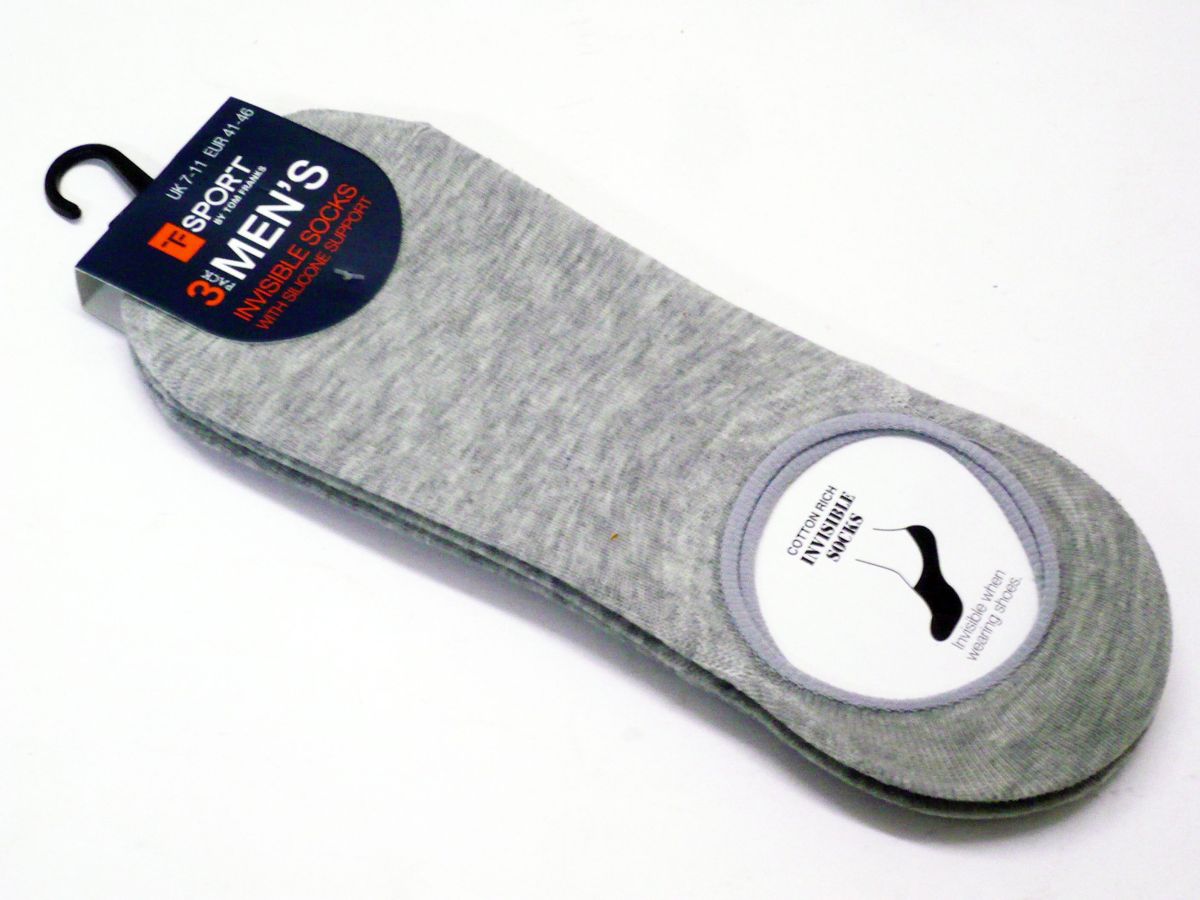 Mens invisible socks.
(3pkt x4)