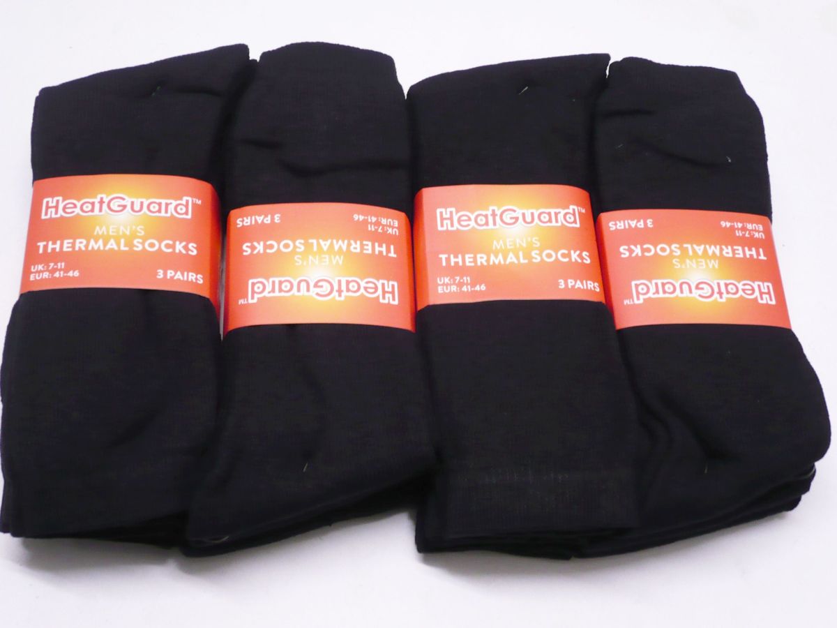Heatguard black thermal socks
(3pkt x4)