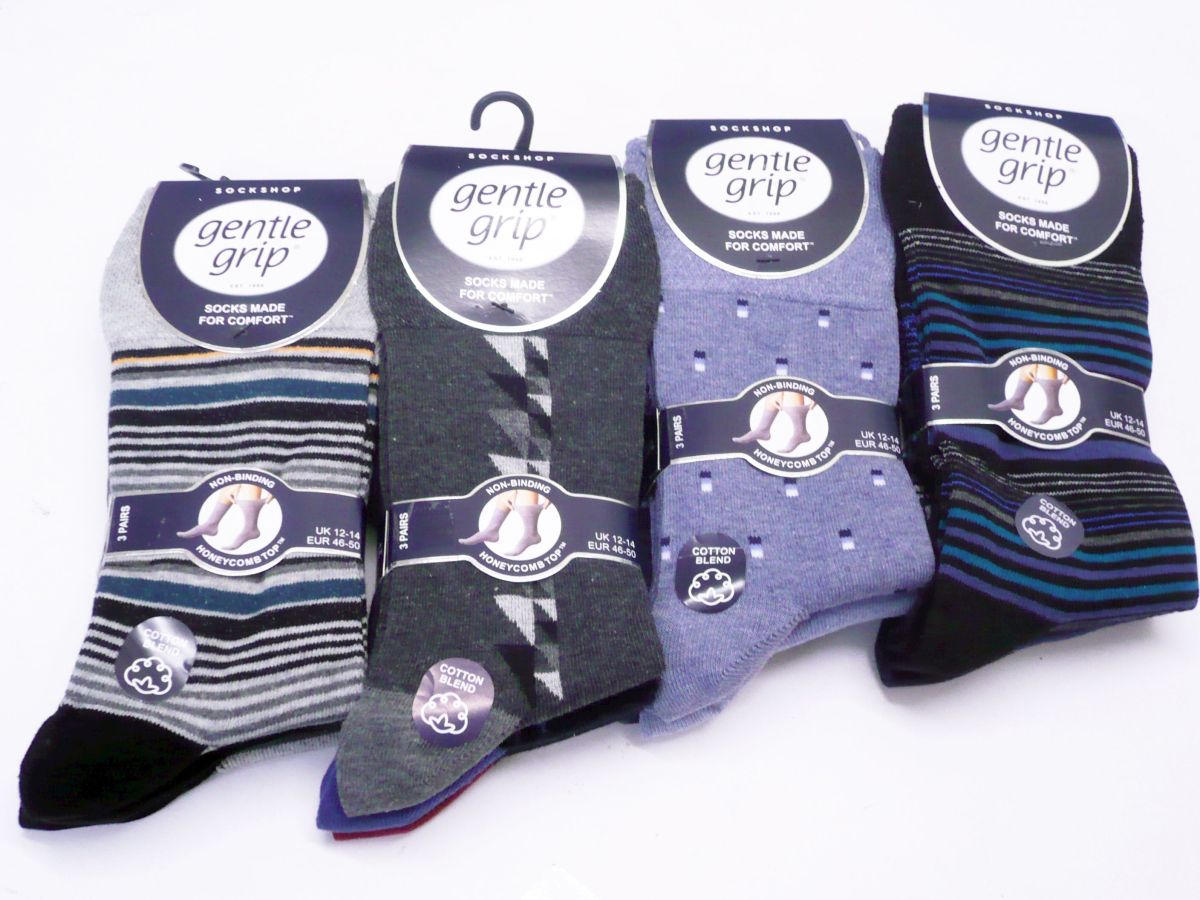 Mens bigfoot STRIPED socks.
12-14  (3pkt x4)  (MW852)