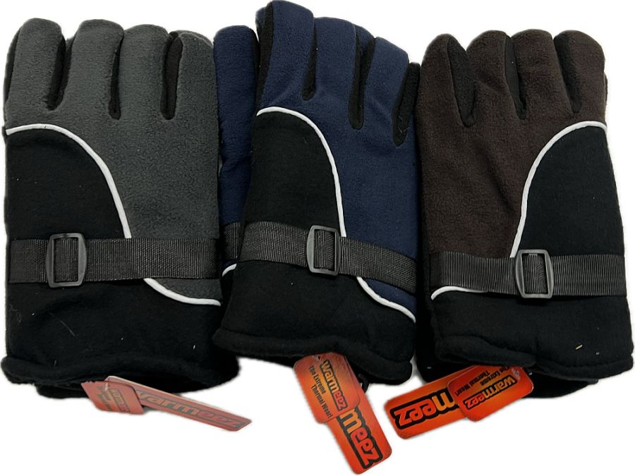 Mens fleece gloves - 3/cols.