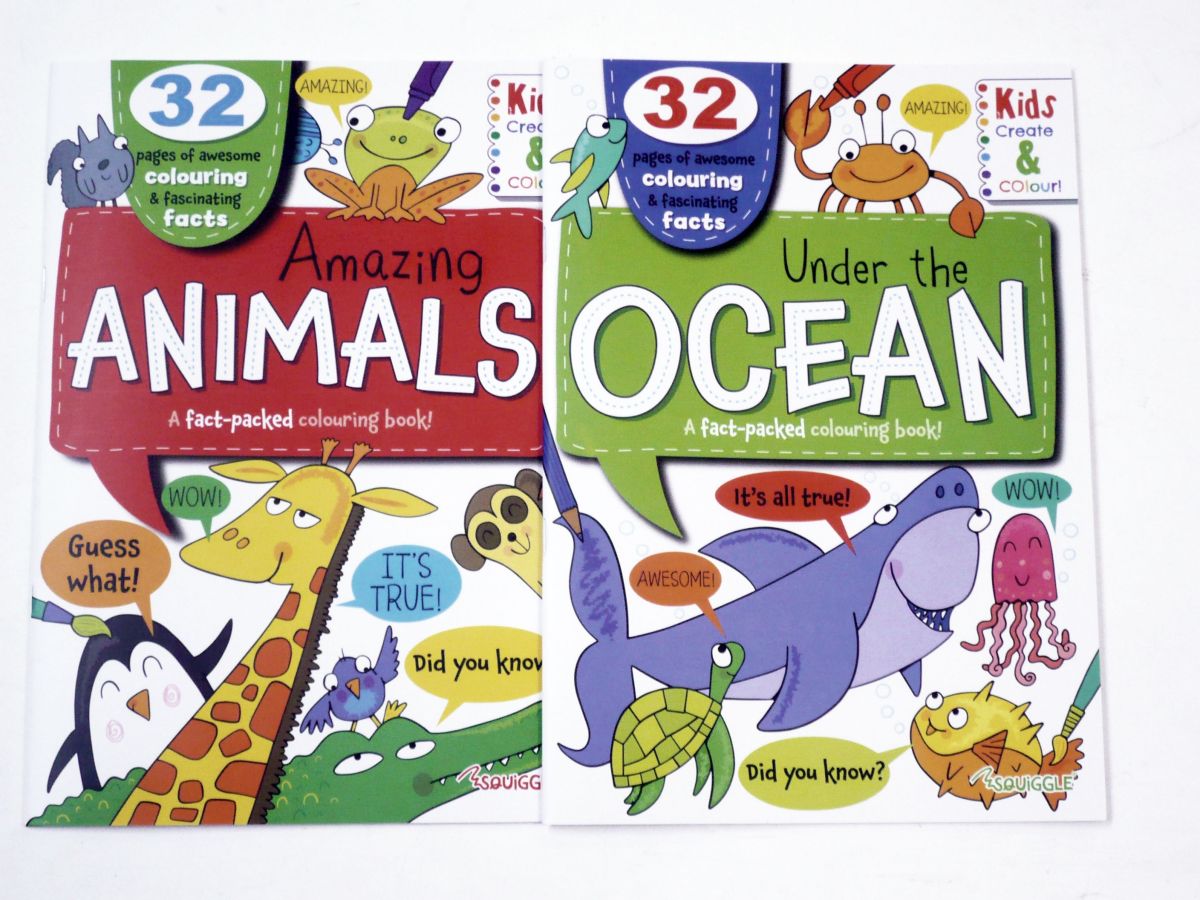 A4 Ocean/Animals colouring and facts books.