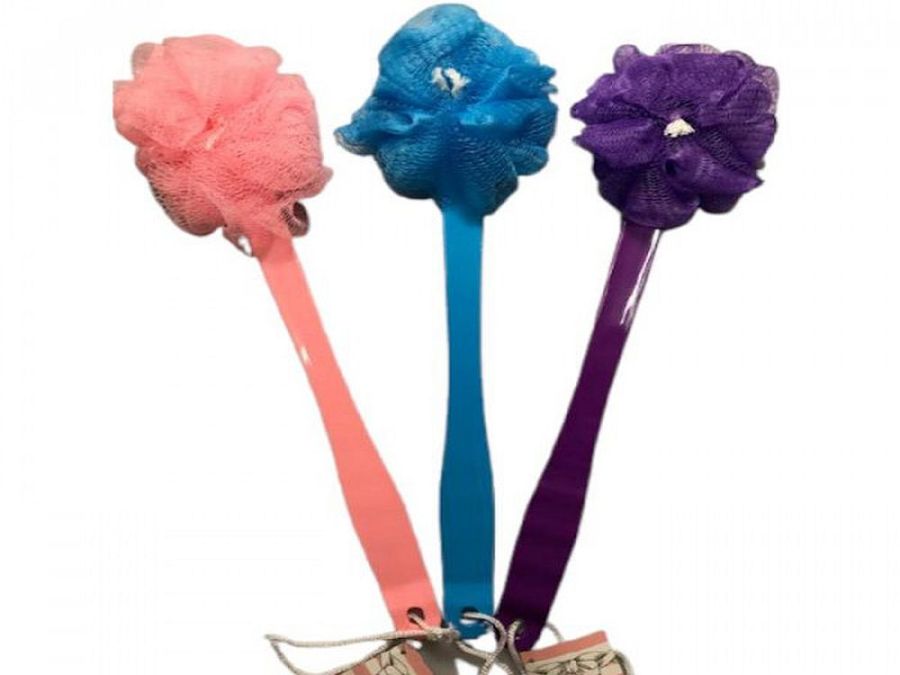 Bath brush with handle - 3/cols*