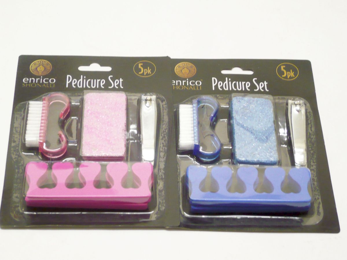 5pc pedicure set - 2/cols^