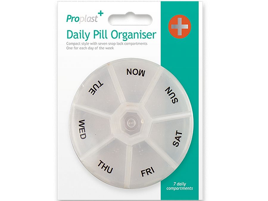 Round daily pill organiser*
USE PS557