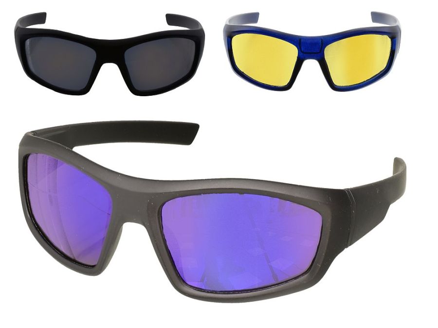 Mens plastic sports sunglass - 3asstd.