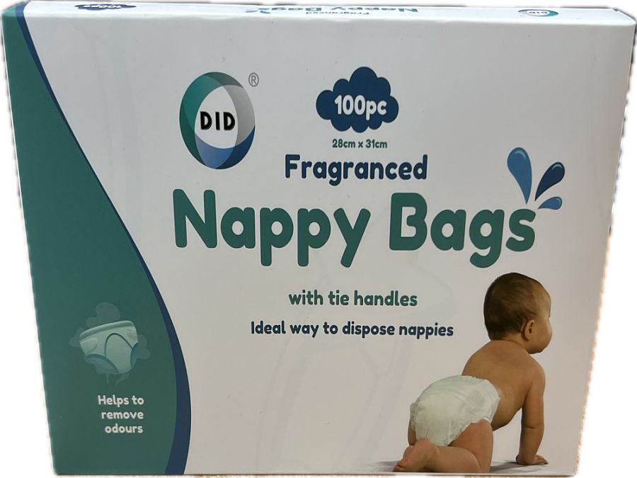 Pack 100, fragranced nappy bags*