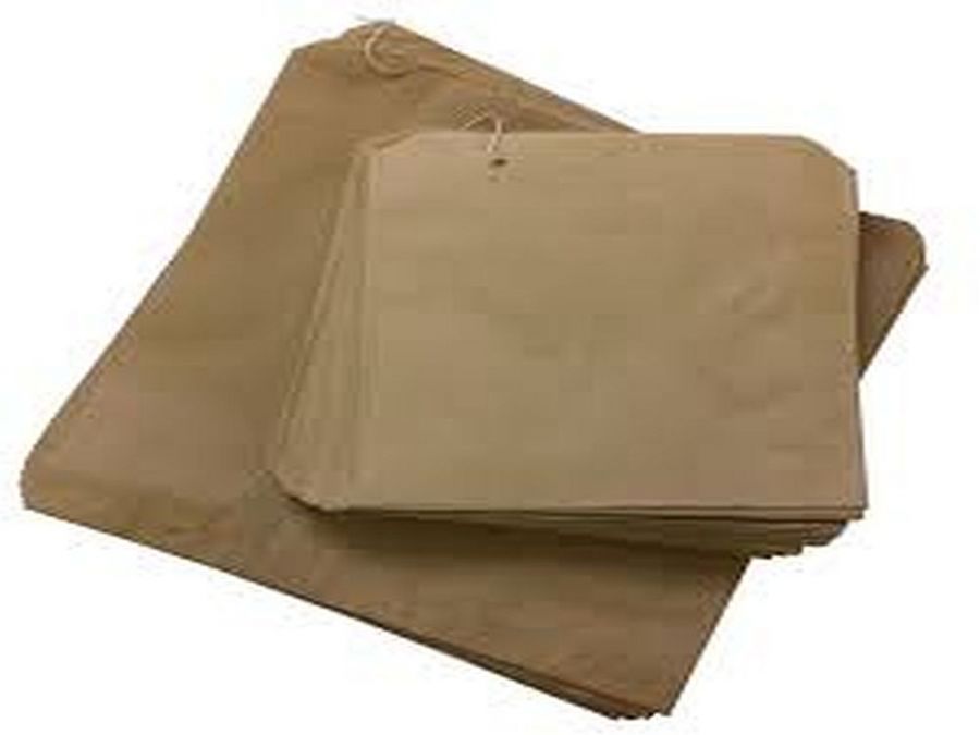 Pack 1000, kraft strung paper bags*  (7"x7")