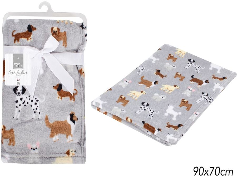 Sherpa dog print pet blanket.
(70x70cm)