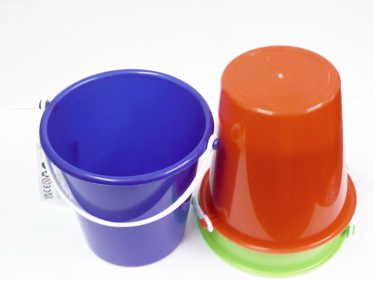 Large round plain bucket H18cm - 3/cols*