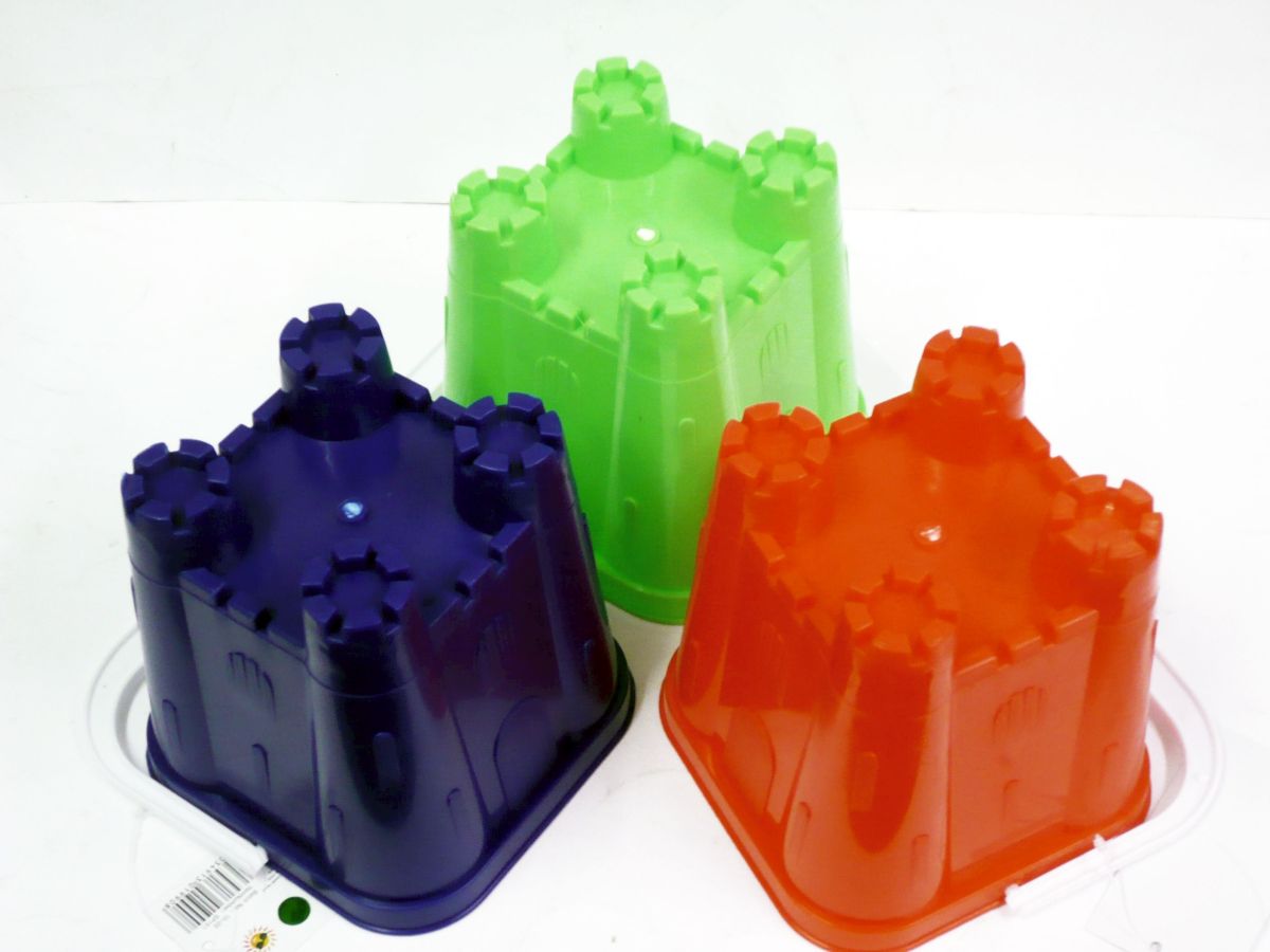 Small castle bucket H15cm - 3/cols*