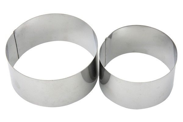 Set 2, s/steel food ring moulds.