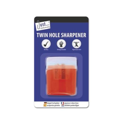 Twin hole pencil sharpener - asstd cols*