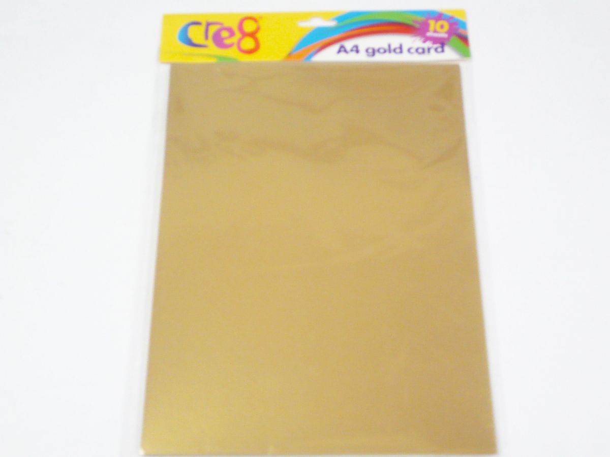 Pkt 10 sheets A4 gold card*