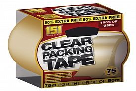 Clear packing tape (66m x 48mm)*