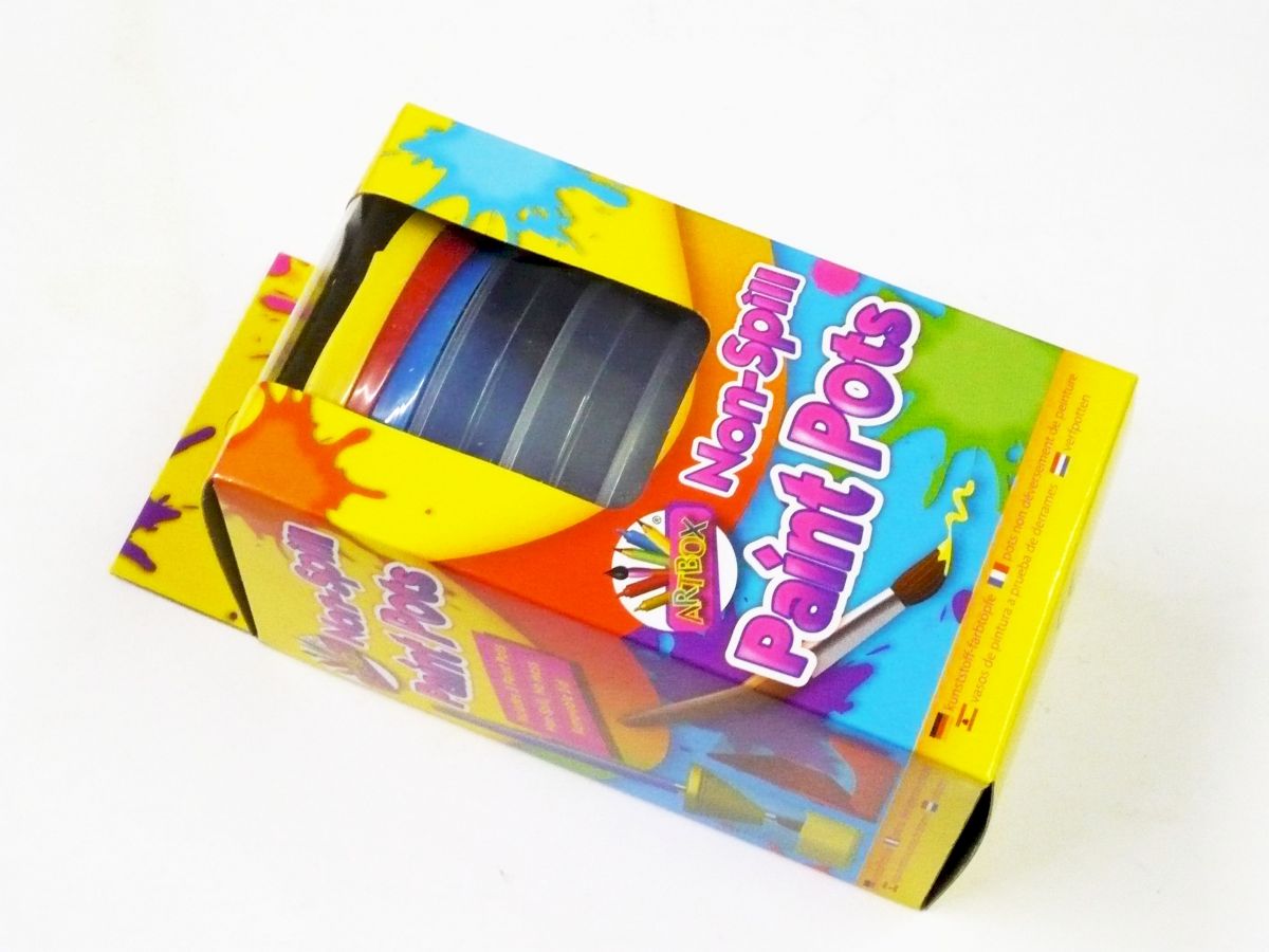 Pkt 3, non-spill paint pots*