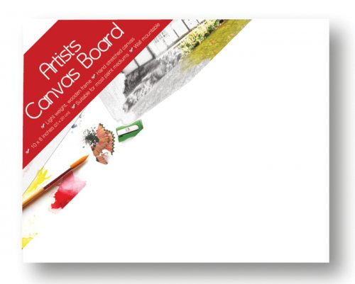 10x8" artists canvas board.