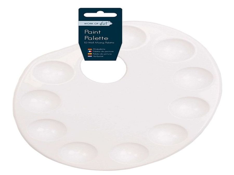 10 well mixing paint palette.