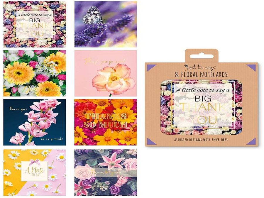 Box 8, mixed floral note cards*