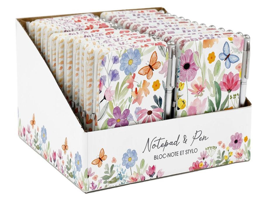 Spring Meadow mini notepad in case and pen set - 2asstd.
(ADD 24 FOR DISPLAY)