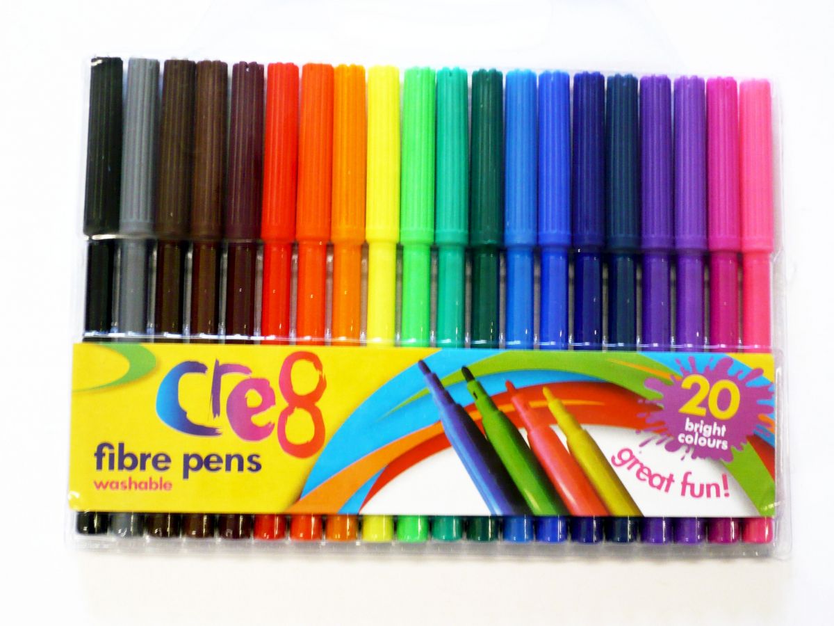 Pkt 20, felt pens*