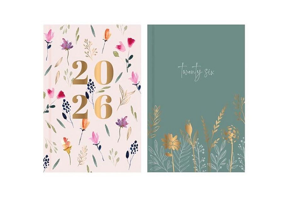 2026 A6 floral diary - 2asstd. LAST FEW REDUCED